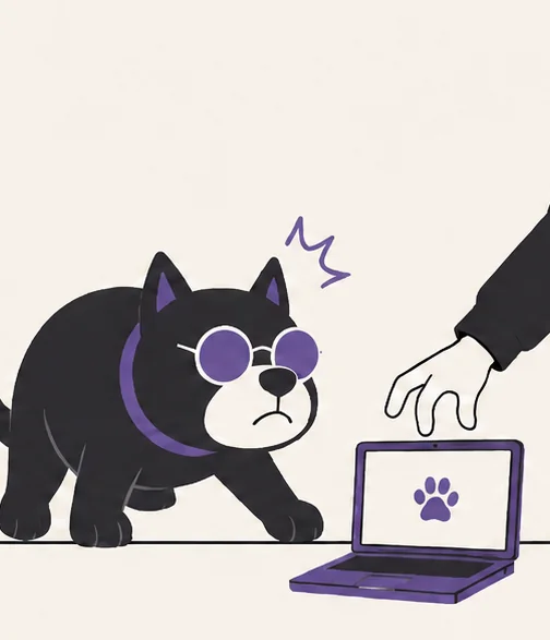 WatchDog spotting a thief reaching for the MacBook